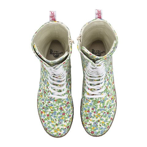 BATTERSEA BLUE LITTLE PANSIES CANVAS BOOT