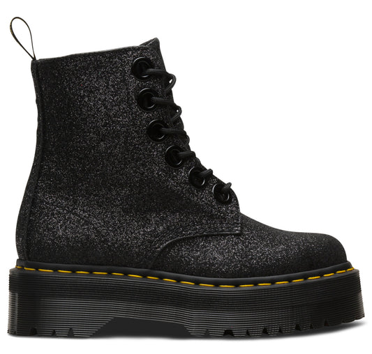 MOLLY BLACK GLITTER PLATFORM