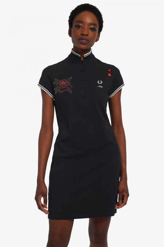 AMY WINEHOUSE Embroidered Pique Dress