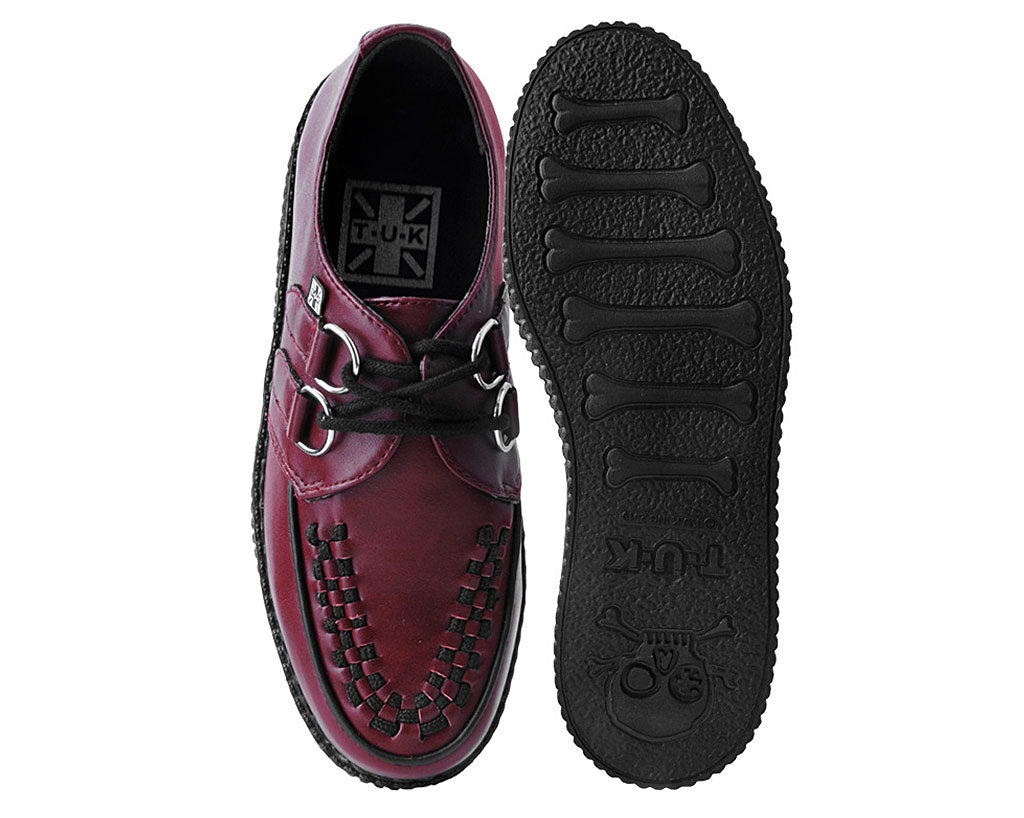 T.U.K CHERRY RED TUKSKIN VEGAN VIVA LOW CREEPER