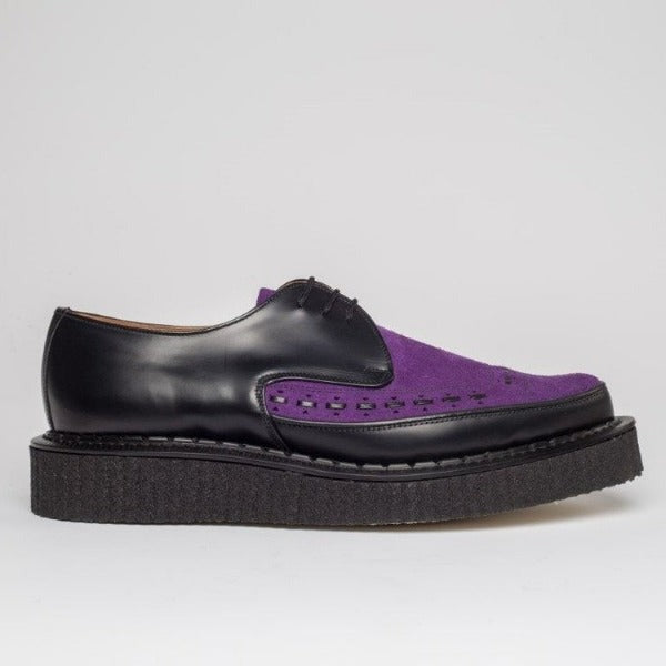 AR077　E COX　3705　ギブソン　クリーパー George Cox 3705 V M/G Gibson Diano Blk Purple Suede – Posers Hollywood