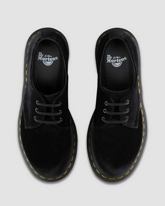 HUGH BLACK CRUSHED VELVET OXFORD
