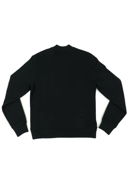 FRED PERRY BLACK PIQUE BOMBER SWEATER