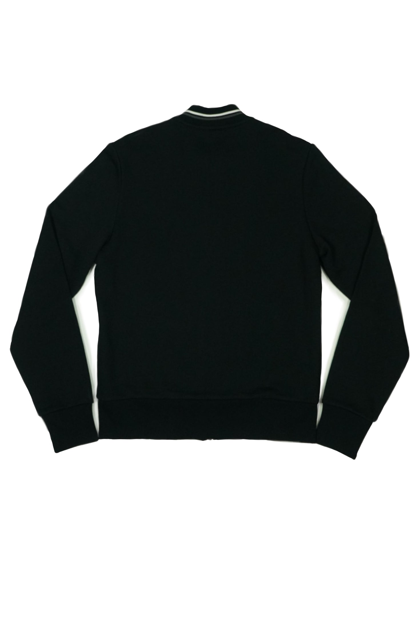BLACK ZIP THROUGH SWEATSHIRT