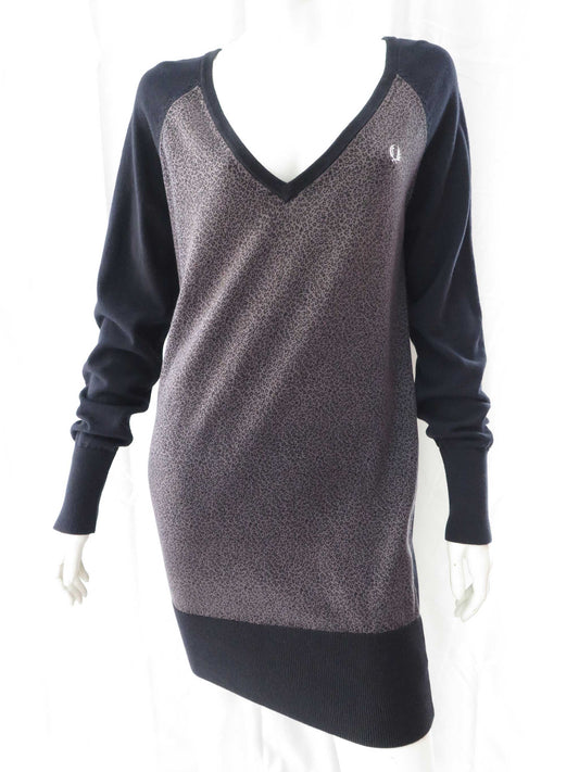 Leopard Print V-Neck Dress