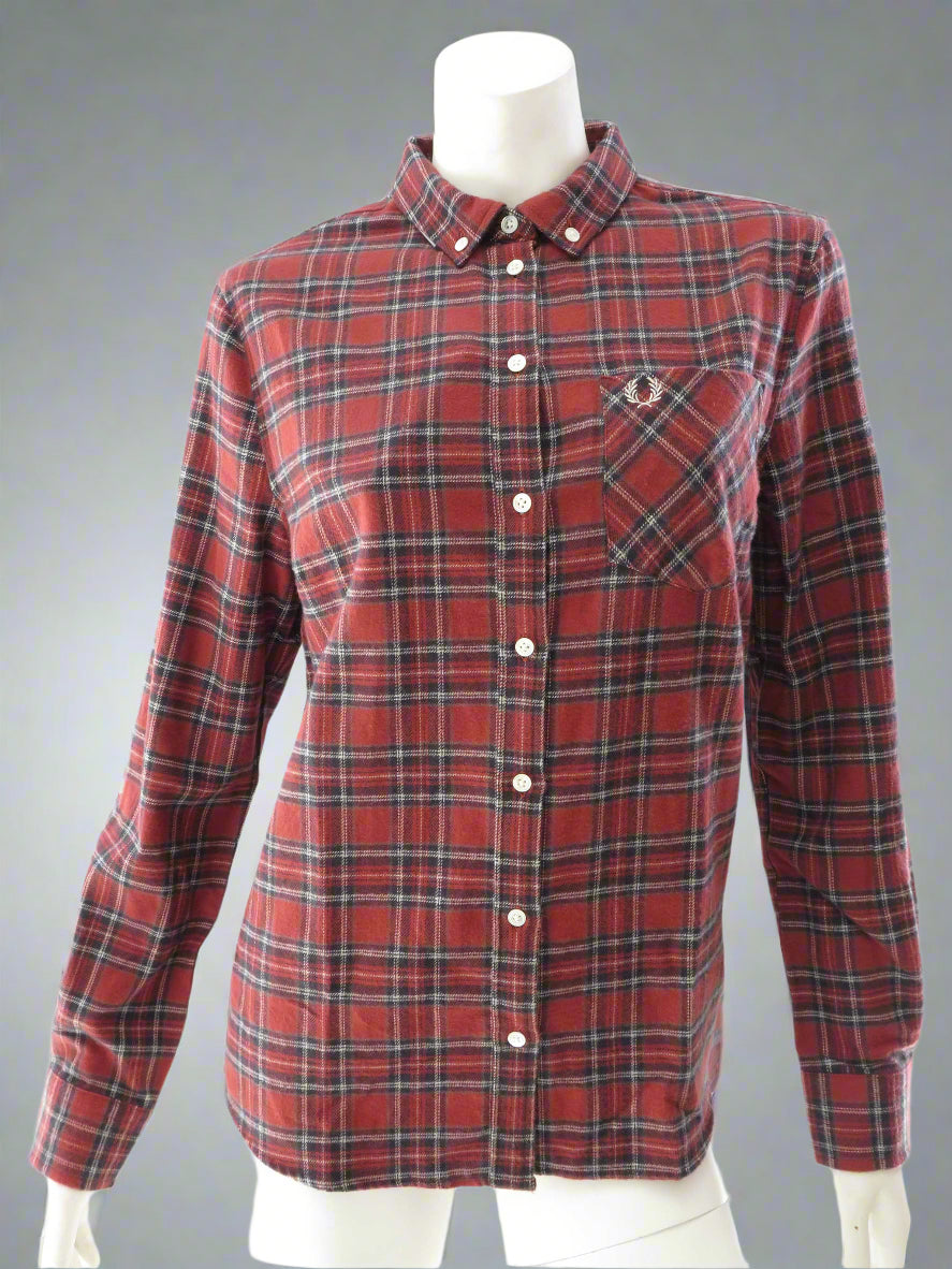 Boyfriend Fit L/S Tartan Flannel Shirt