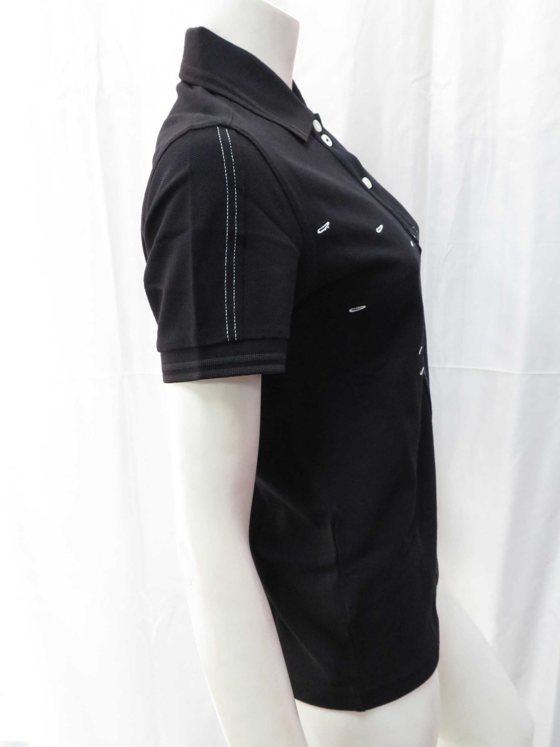 LADIES FRED PERRY x LE KILT CUT & SEW PIQUE SHIRT (BLACK)