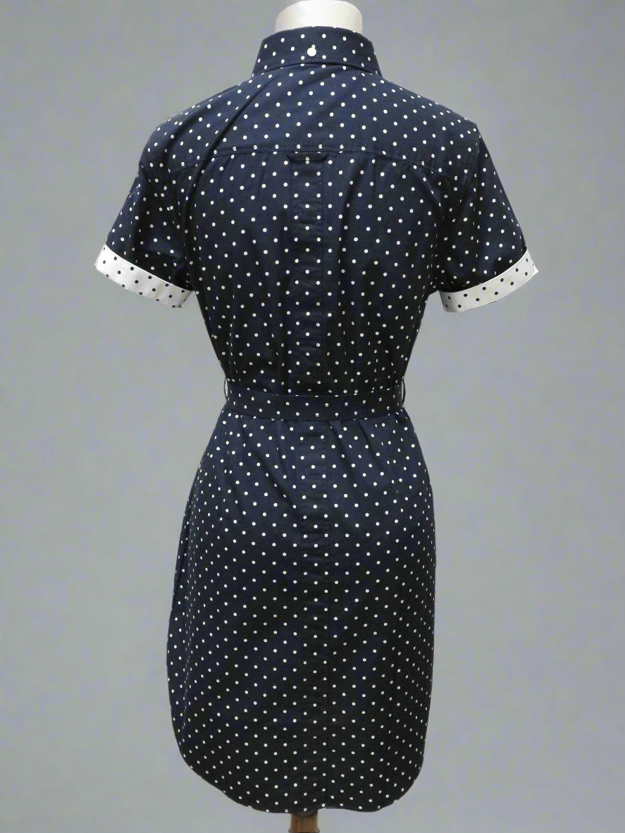 Polka Dot Shirt Dress (blue)