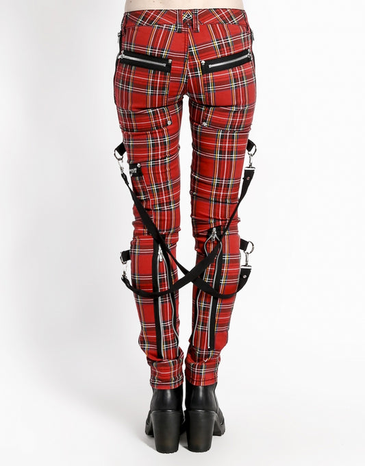 TRIPP N.Y.C. PLAID CHAOS PANT (red)