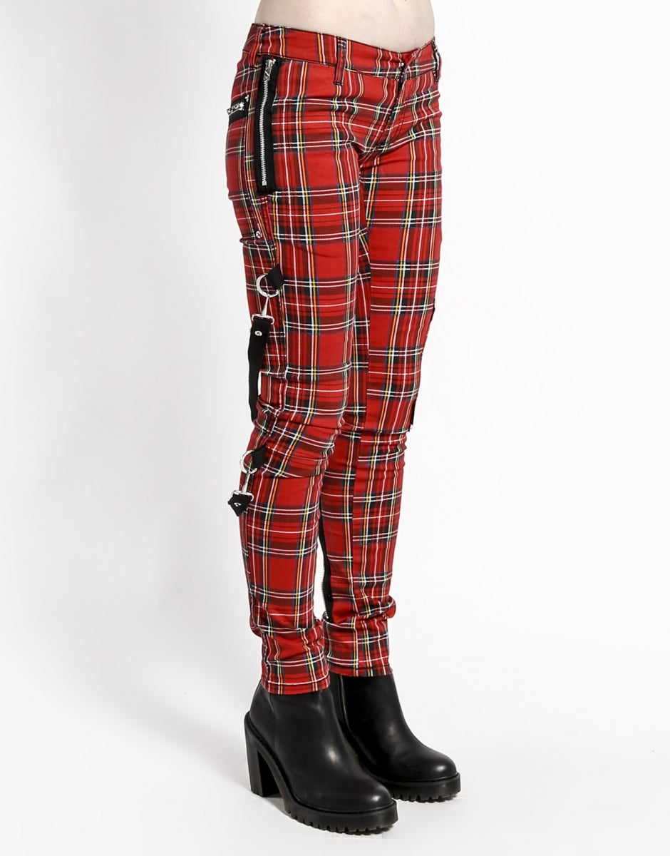 TRIPP N.Y.C. PLAID CHAOS PANT (red)
