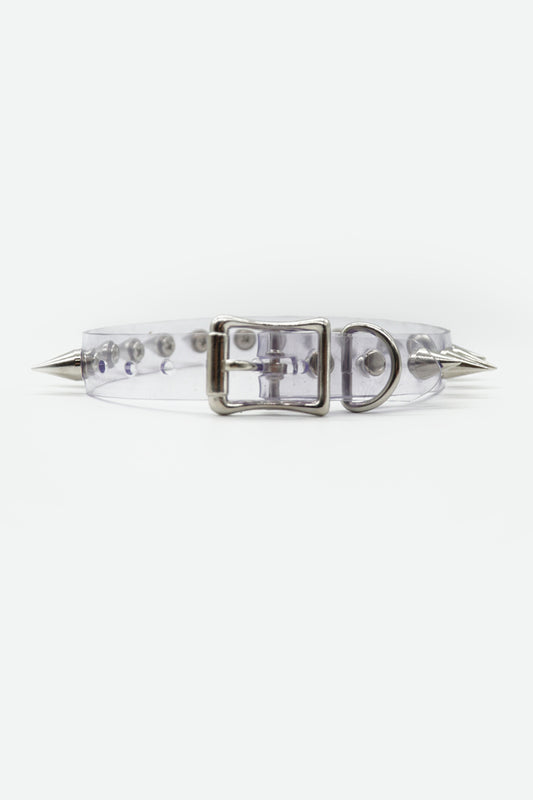 SPIKES SINGLE ROW PERSPEX CHOKER