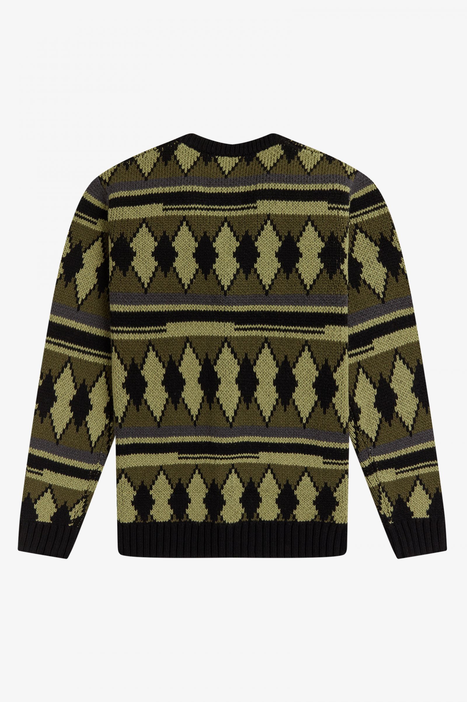 Chunky Jacquard Cardigan BY FRED PERRY