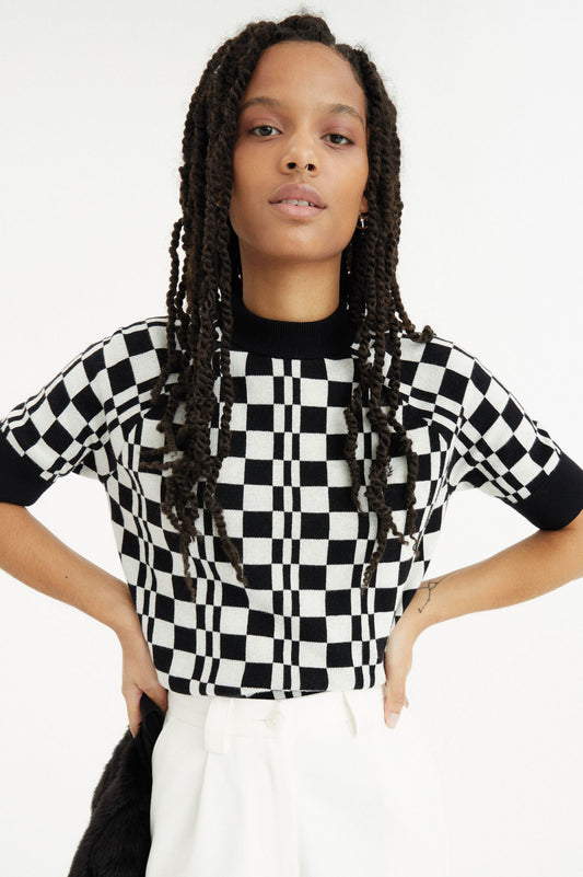 CHEQUERBOARD SHORT SLV JUMPER