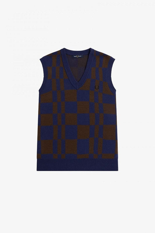 Chequerboard Knitted Tank