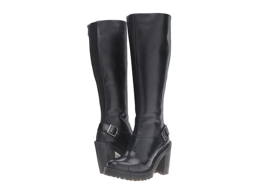 LYANNA BLACK POLISHED BUTTERO BOOT