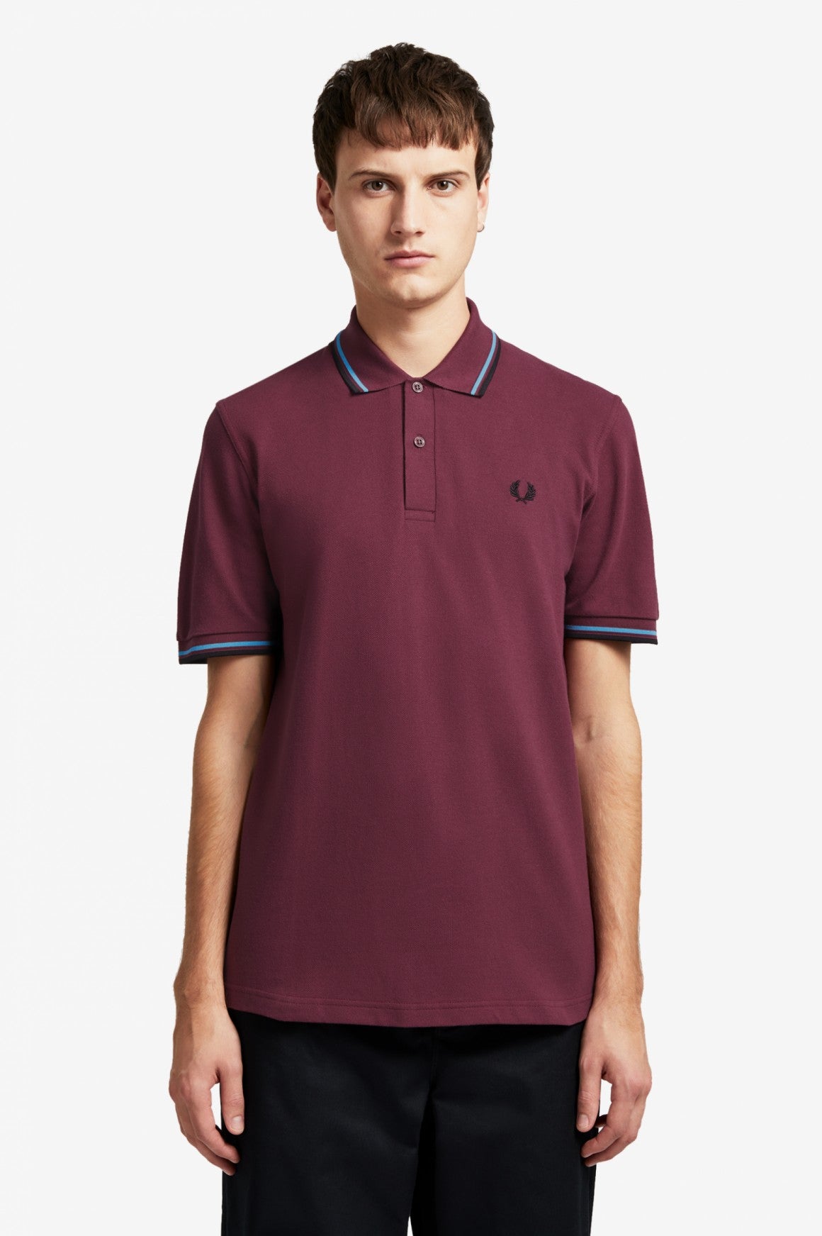 Maroon Fred Perry Polo Logo FRED PERRY CLASSIC Polo Shirt Maroon
