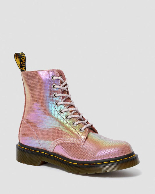 1460 PASCAL PINK IRIDESCENT TEXTURE BOOT