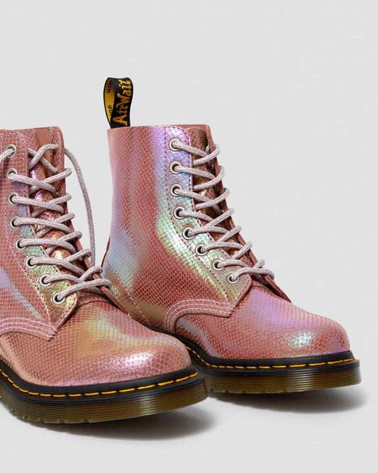 1460 PASCAL PINK IRIDESCENT TEXTURE BOOT