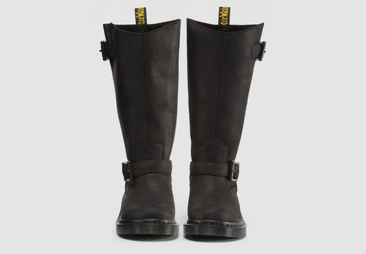 ROWENA BLACK SUEDE WILDHORSE