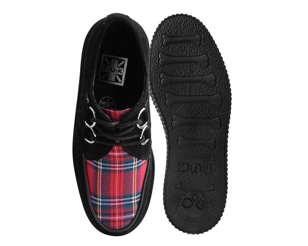 T.U.K BLACK SUEDE/RED TARTAN STRATOCREEPER