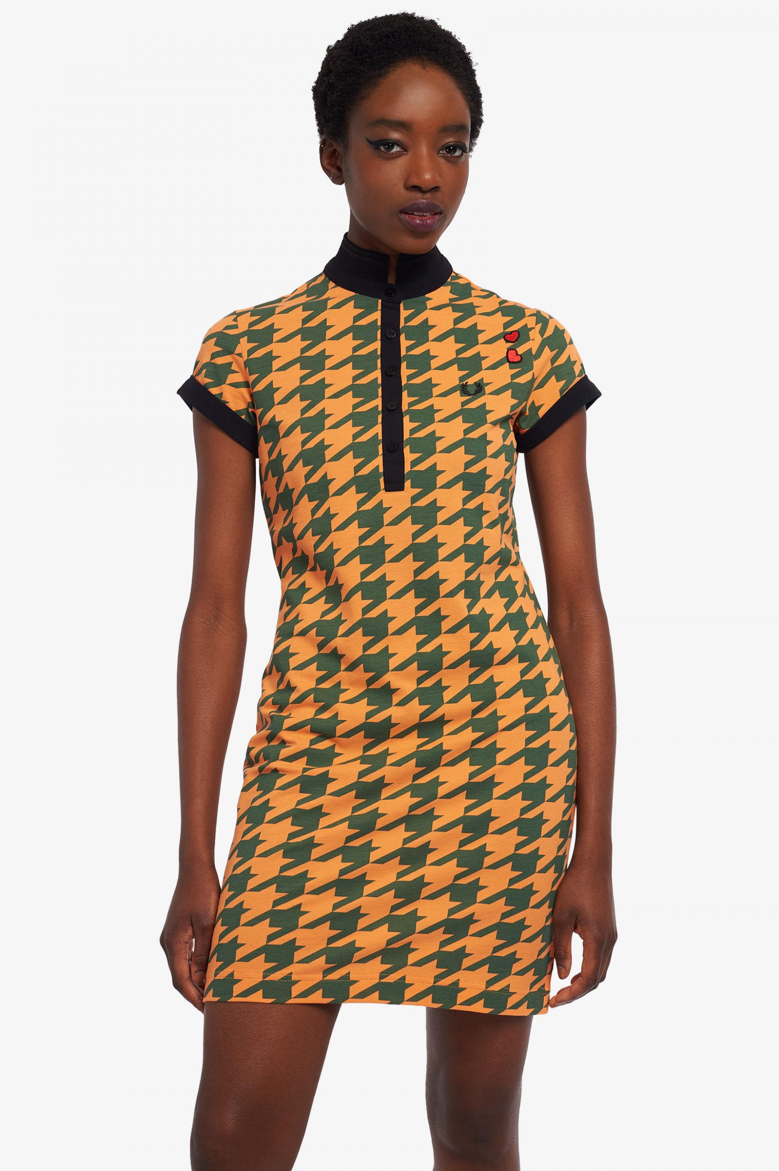 Amy Winehouse Melon Houndstooth Pique Shirt Dress UK-16 / US-12 Amy Winehouse Melon Houndstooth Pique Shirt Dress UK-16 / US-12