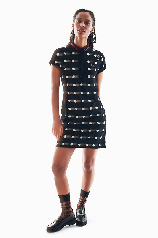 AMY WINEHOUSE Spot Print Piqué Dress