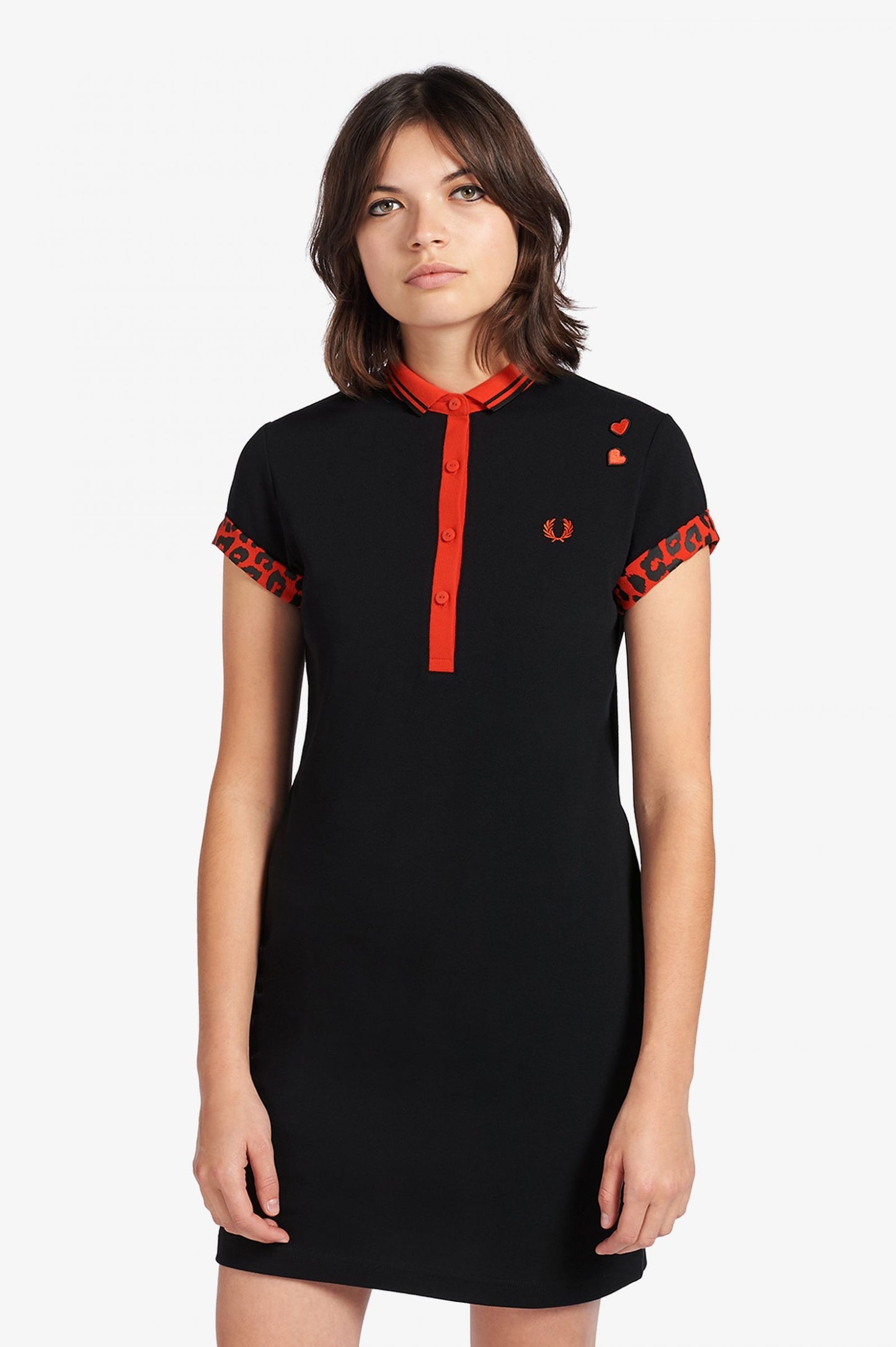 AMY WINEHOUSE TIPPED PIQUE LEOPARD DRESS