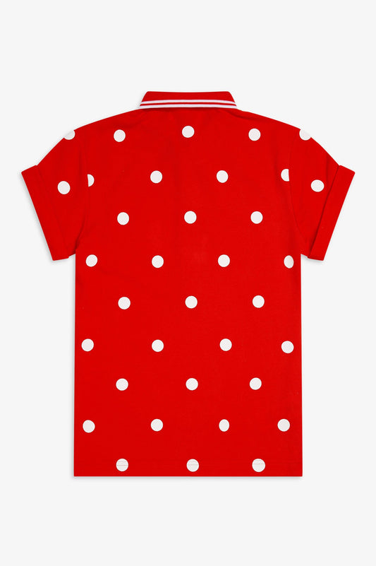 Amy Winehouse Polka Dot Polo (lipstick red)