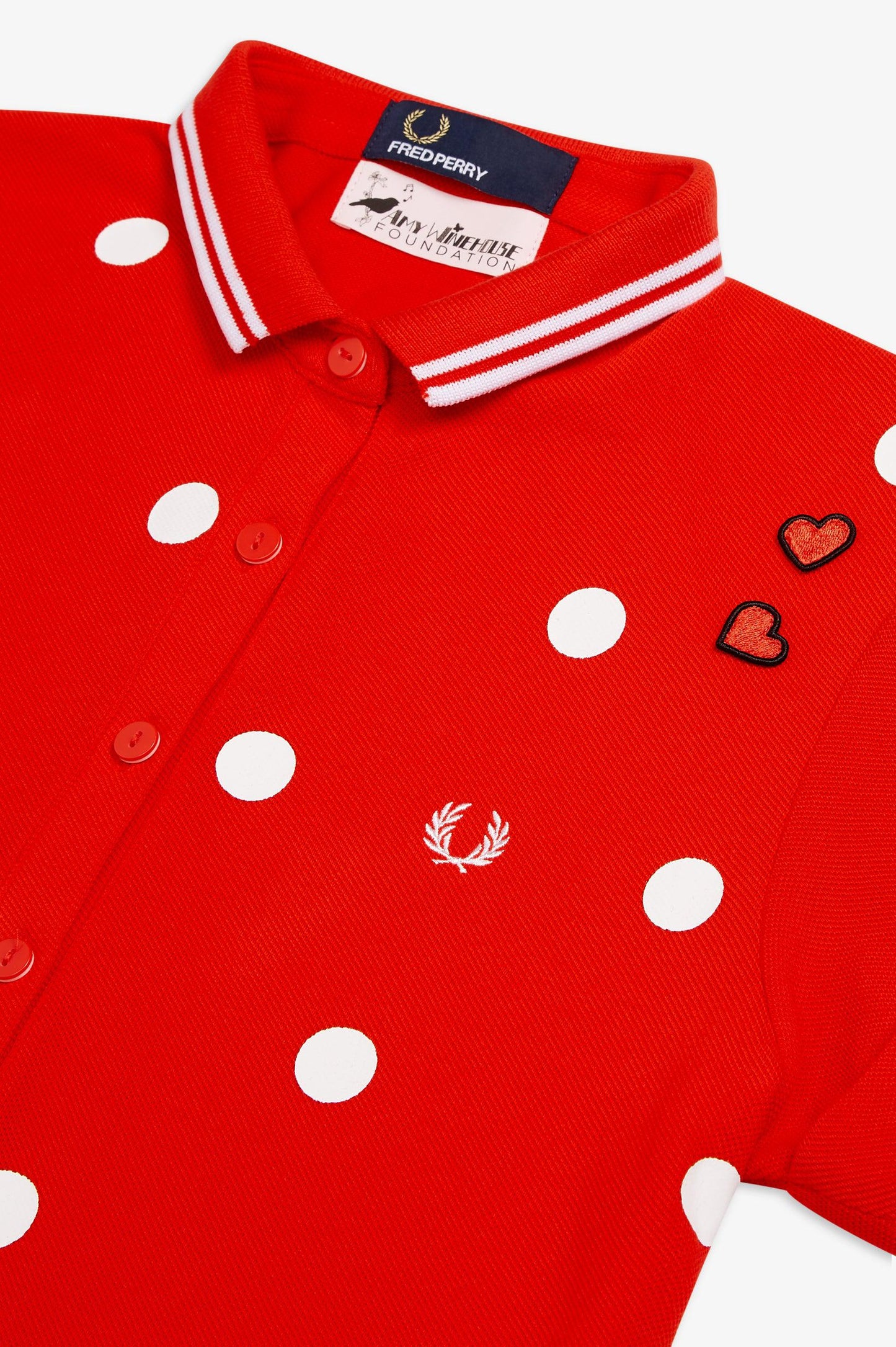 Amy Winehouse Polka Dot Polo (lipstick red)
