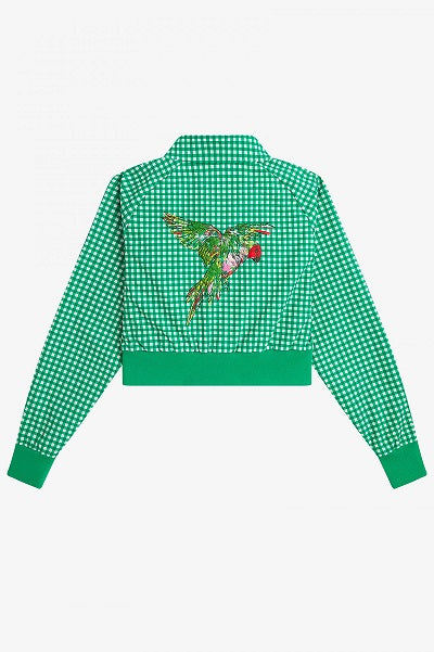 Embroidered Gingham Jacket