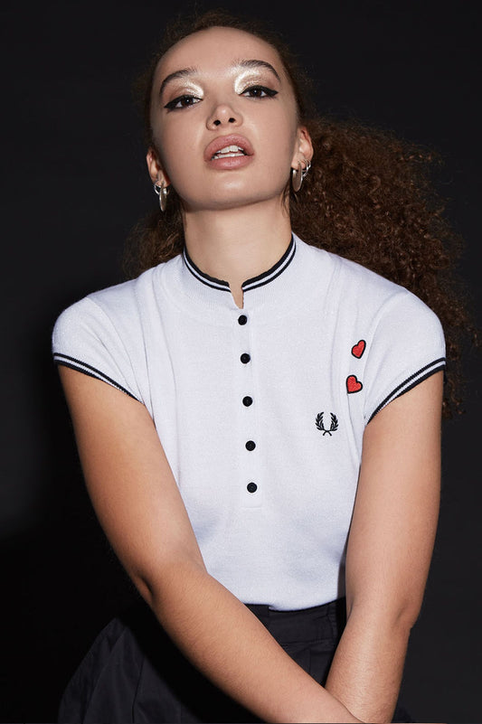 AMY WINEHOUSE Metallic Knitted Shirt