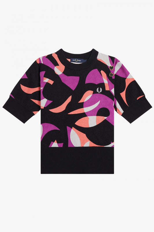 AMY WINEHOUSE ABSTRACT SHORT SLEEVE JUMPER