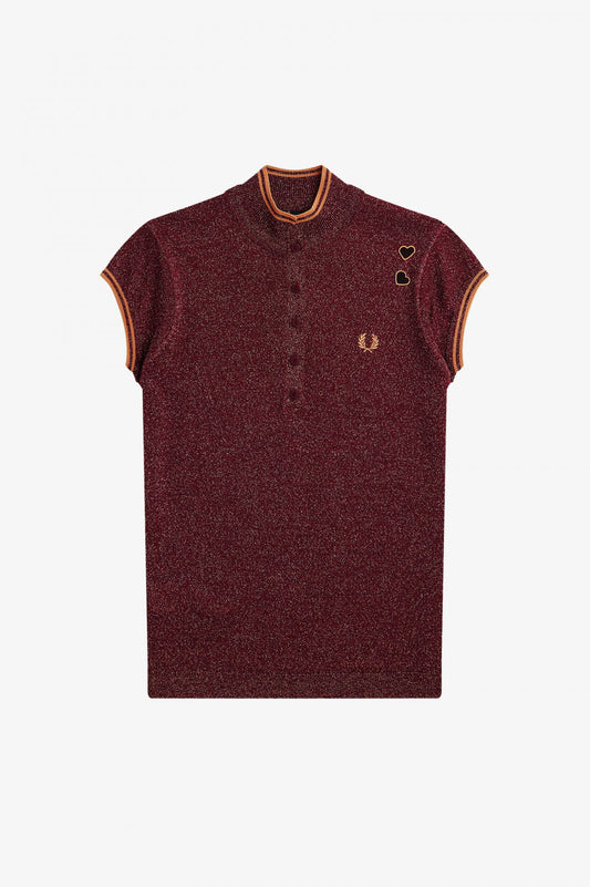 Fred Perry X Amy Winehouse Metallic Knitted Shirt
