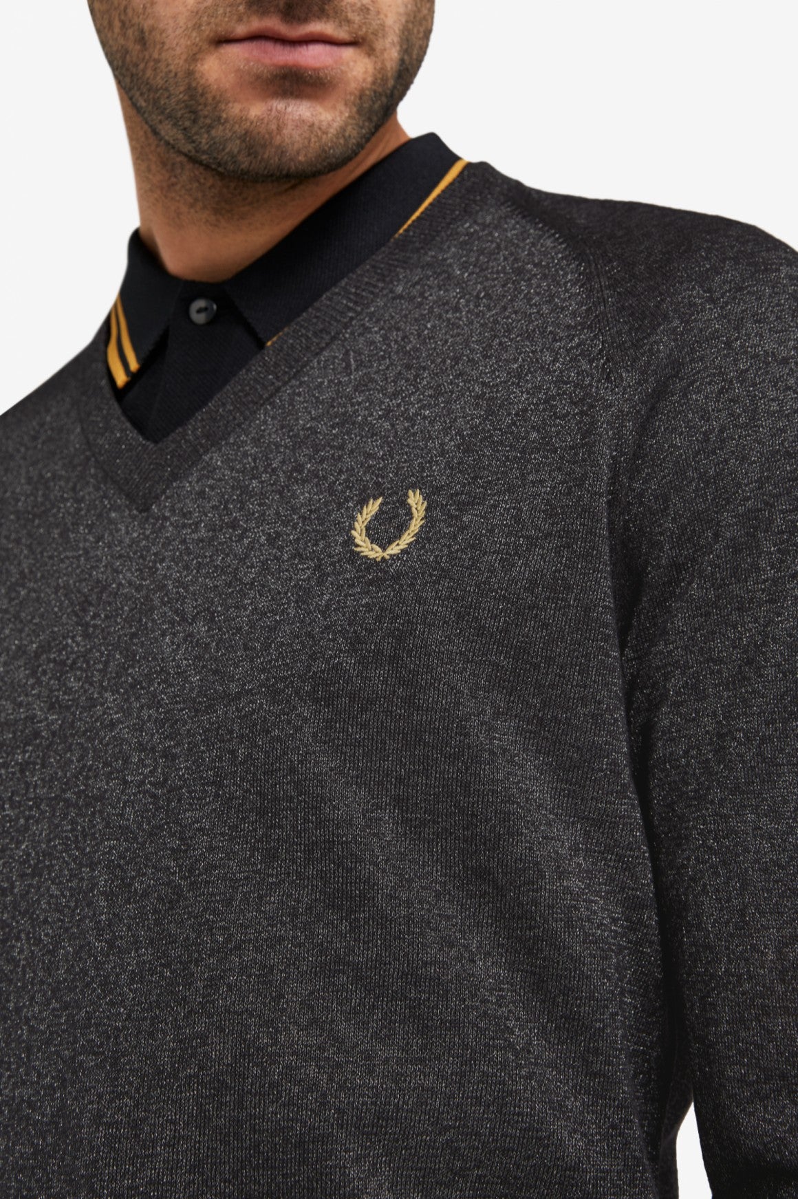 Miles Cain V-neck Jumper (gunmetal)