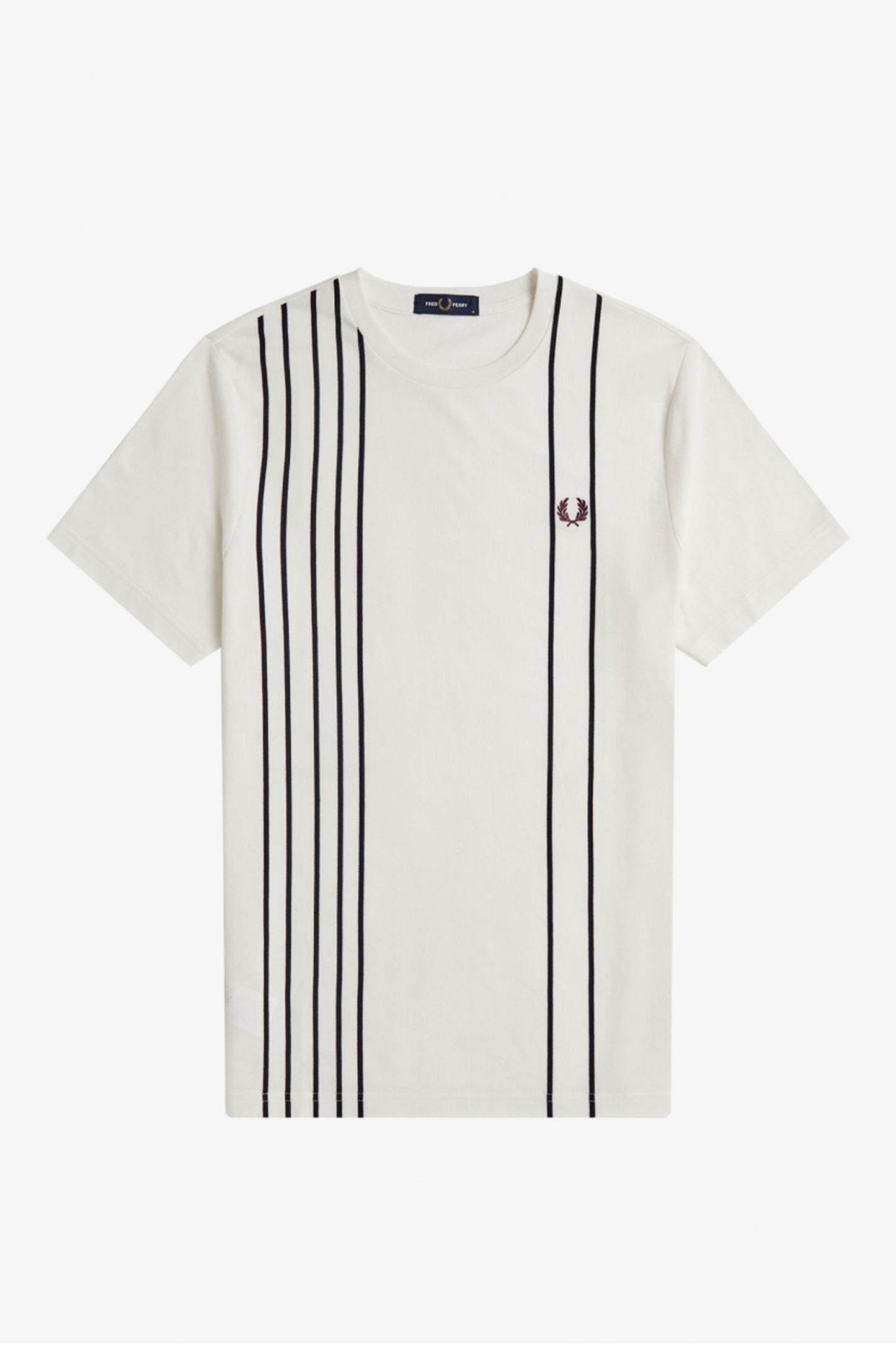 SNOW WHITE REFINED COTTON STRIPED T-SHIRT