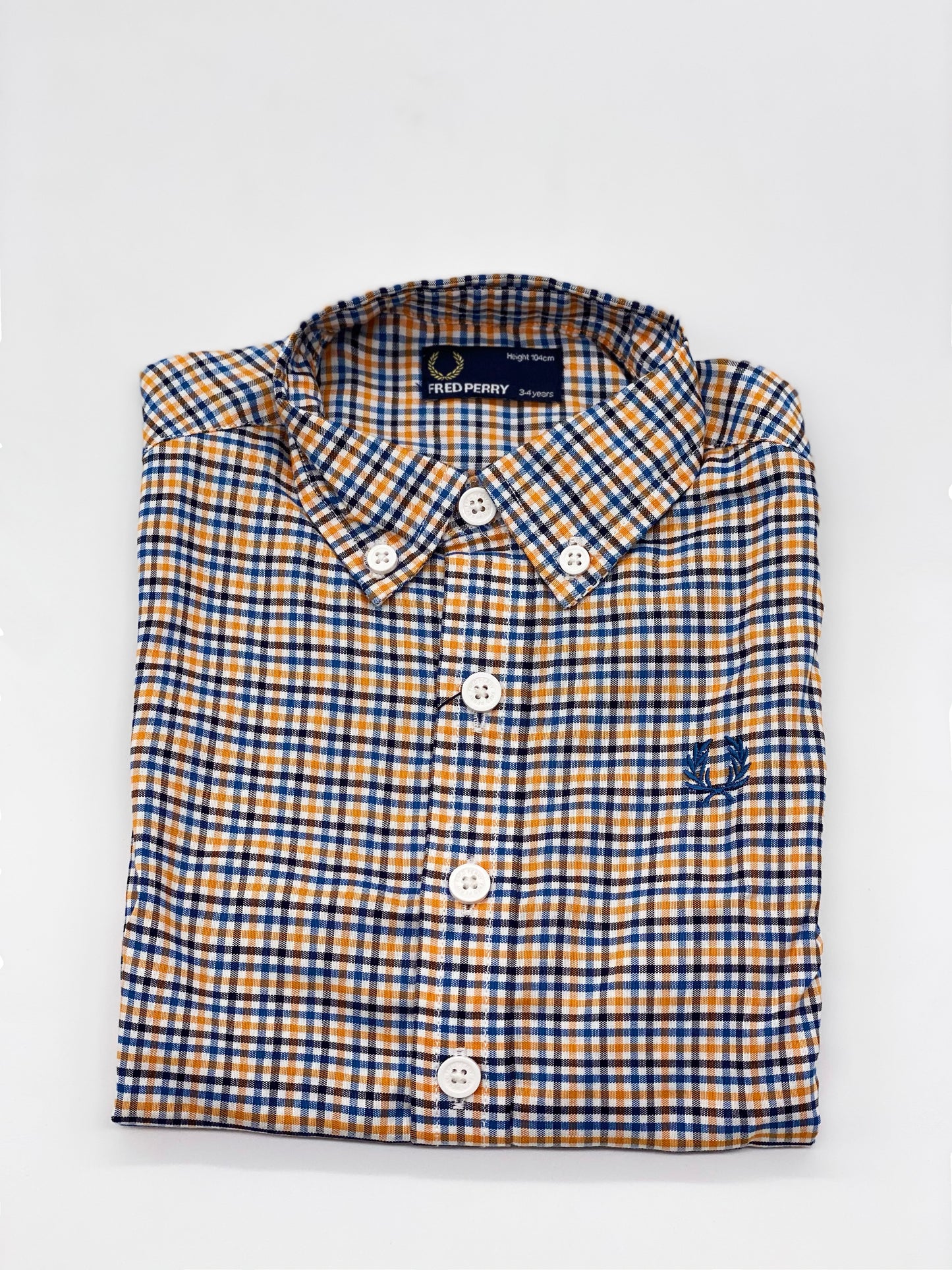 KIDS ORANGE GINGHAM SHIRT