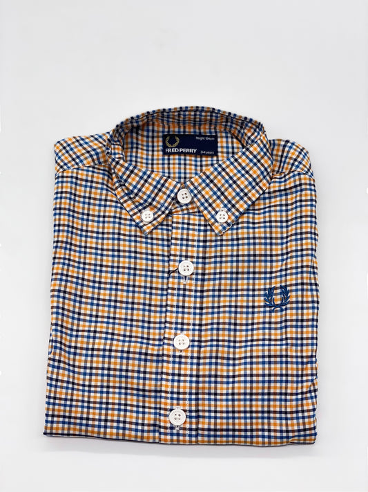 KIDS ORANGE GINGHAM SHIRT