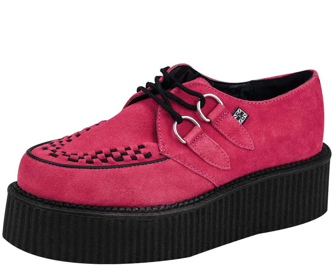T.U.K Hot Pink Suede Viva Mondo Creeper – Posers Hollywood