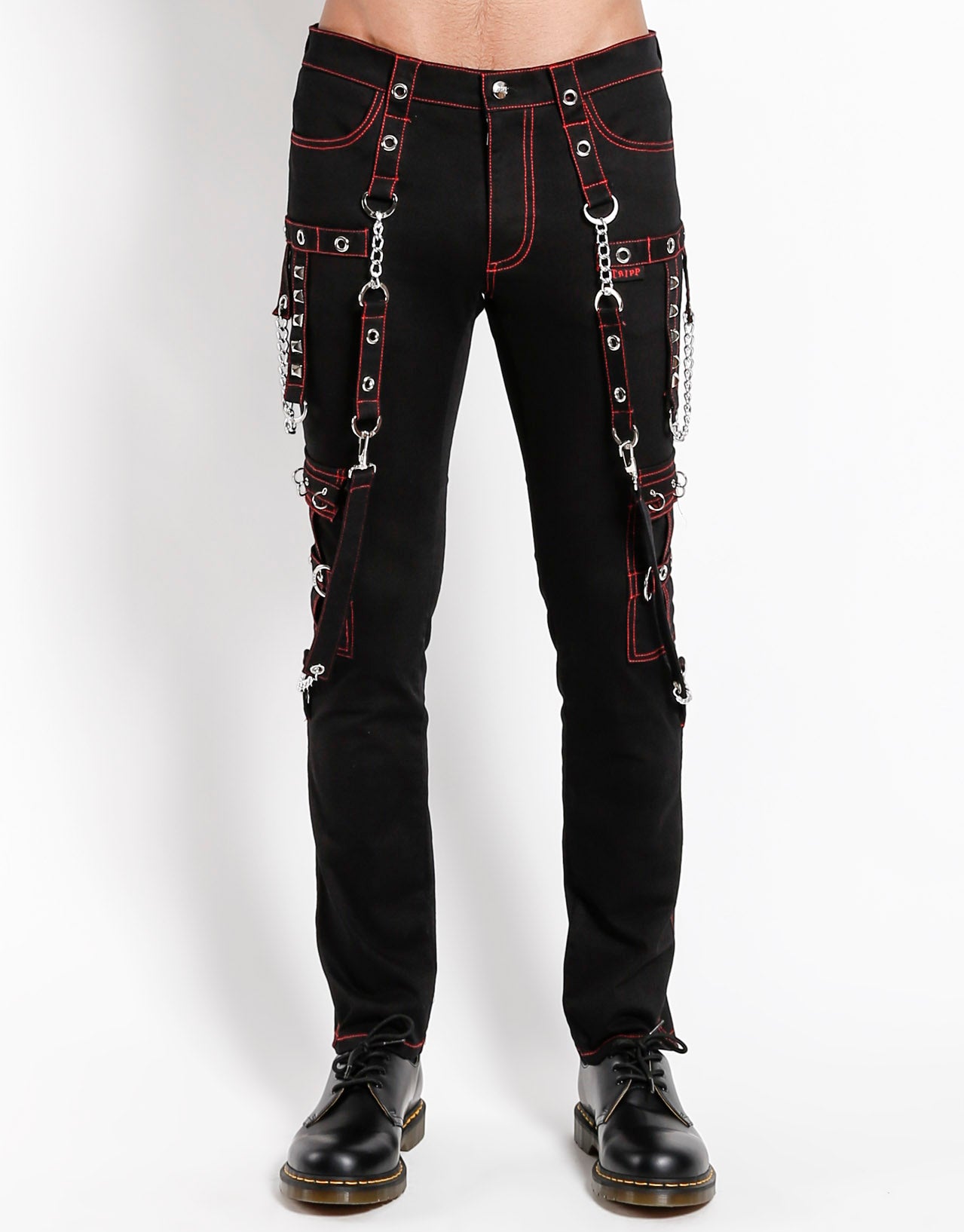 Tripp Nyc No Excuse Pants Blk/Red Stitch – Posers Hollywood