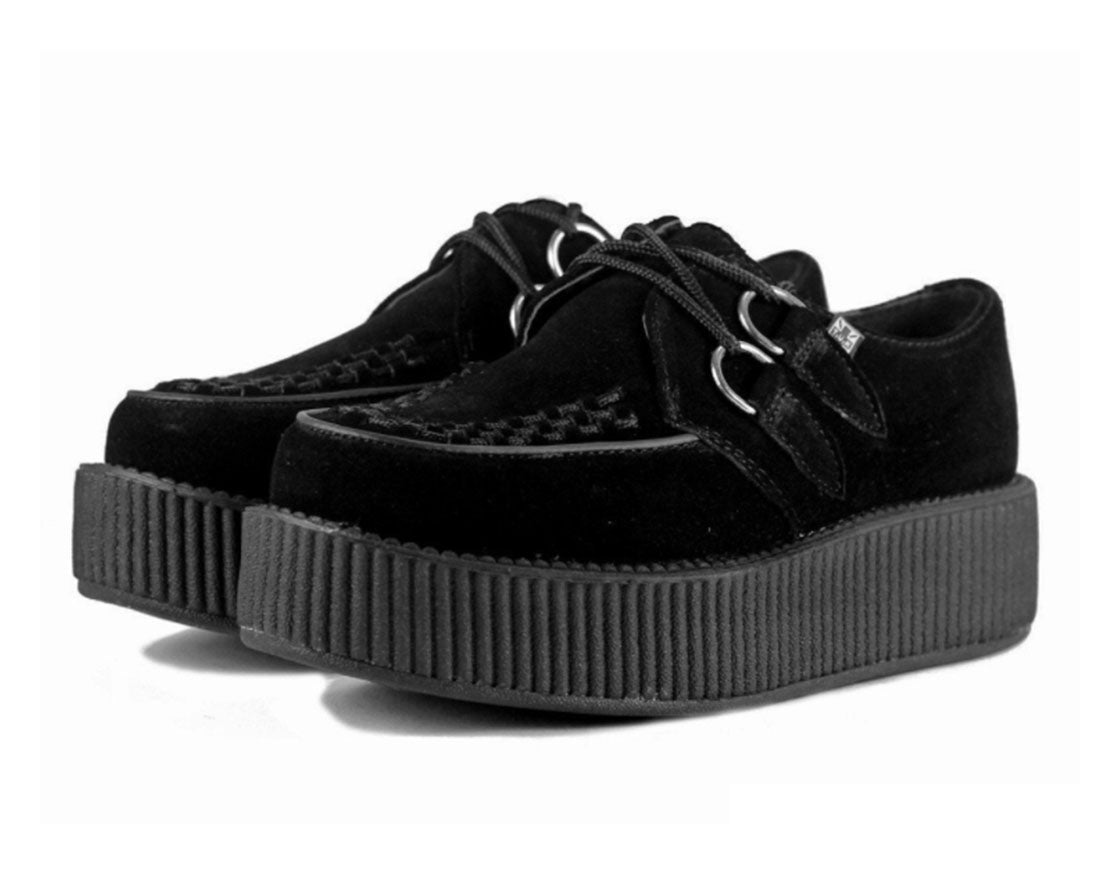 T.U.K BLACK SUEDE VIVA MONDO CREEPER – Posers Hollywood