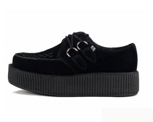 T.U.K BLACK SUEDE VIVA MONDO CREEPER
