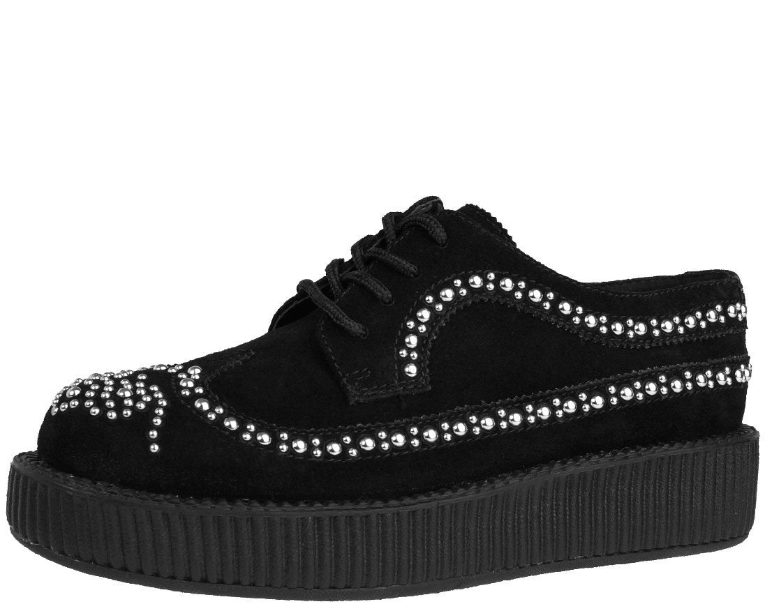 T.U.K BLACK STUD BROGUE VIVA MONDO CREEPER