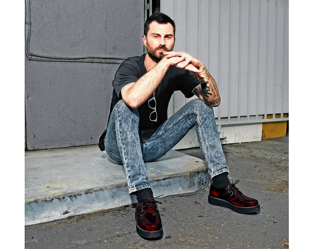 T.U.K BURGUNDY RUB OFF VIVA LOW CREEPER