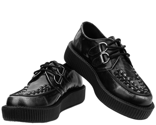 T.U.K BLACK/GREY RUB VIVA LOW CREEPER