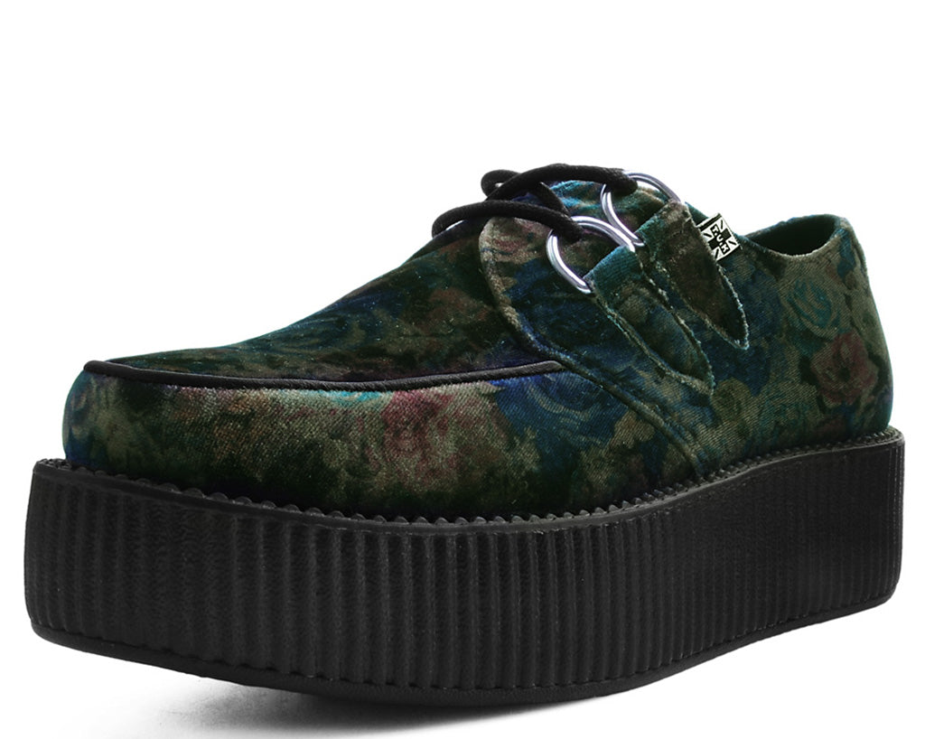 T.U.K DARK FLORAL VELVET VIVA MONDO CREEPER