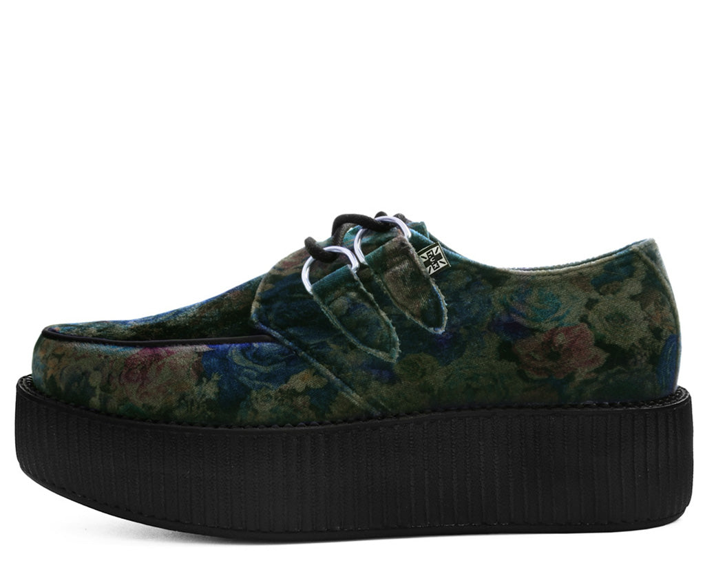 T.U.K DARK FLORAL VELVET VIVA MONDO CREEPER