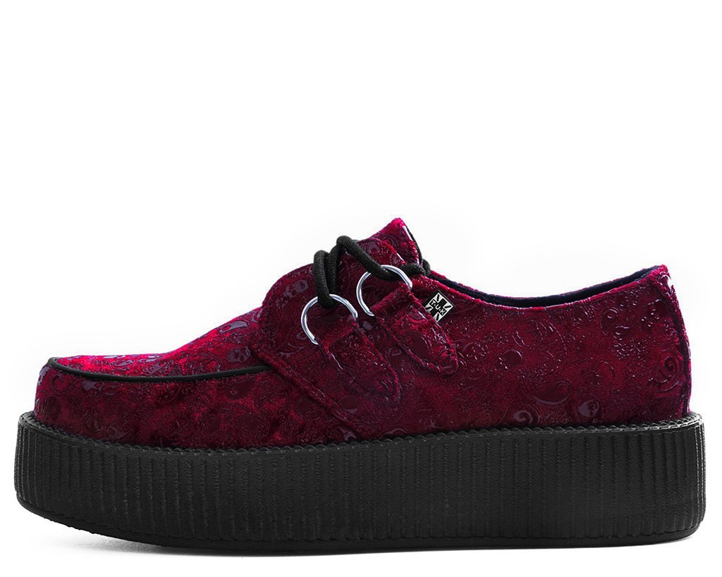T.U.K BURGUNDY VELVET VIVA MONDO CREEPER