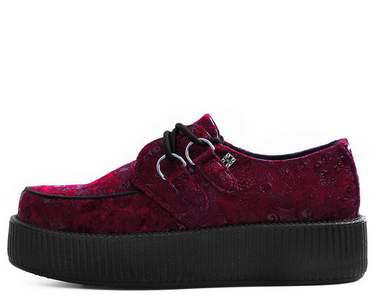 T.U.K BURGUNDY VELVET VIVA MONDO CREEPER