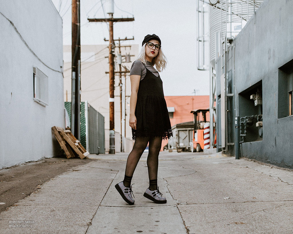 T.U.K B/W/R PLAID VIVA LOW CREEPER