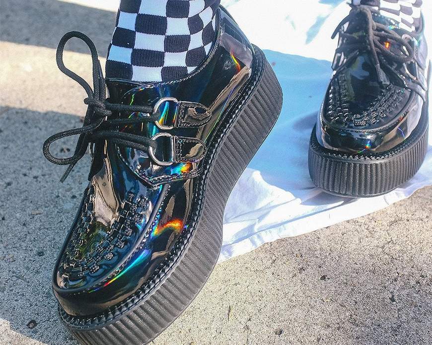 T.U.K BLACK RAINBOW HOLO VIVA MONDO CREEPER